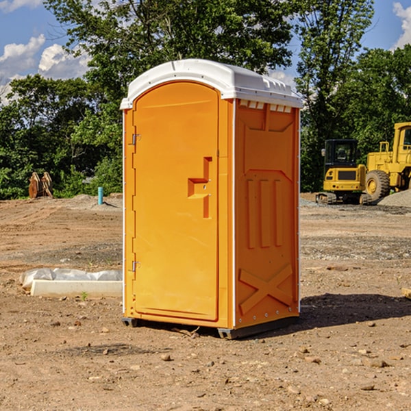 how often are the porta potties cleaned and serviced during a rental period in Calvin